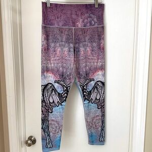 Evolution and Creation Multi Color Elephant Print Leggings, Size L